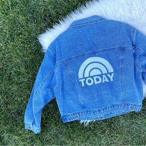 Today Show Shop the Scenes Glitter Logo Cotton Denim Jean Jacket unisex XL